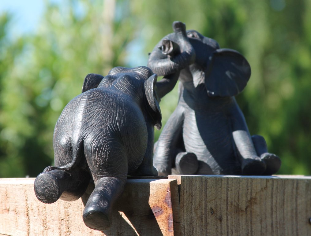 Άγαλμα, elephant rescue - 23 cm - ρητίνη #4.3