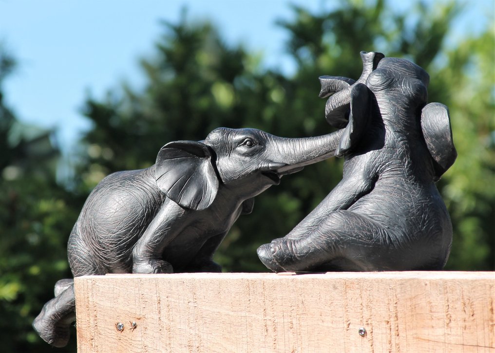 Άγαλμα, elephant rescue - 23 cm - ρητίνη #3.2