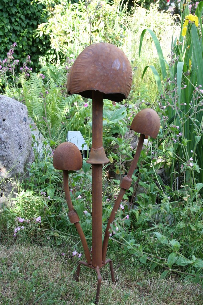 Γλυπτό, GARDEN DECORATION "MUSHROOMS" - 70 cm - Σίδερο #1.0