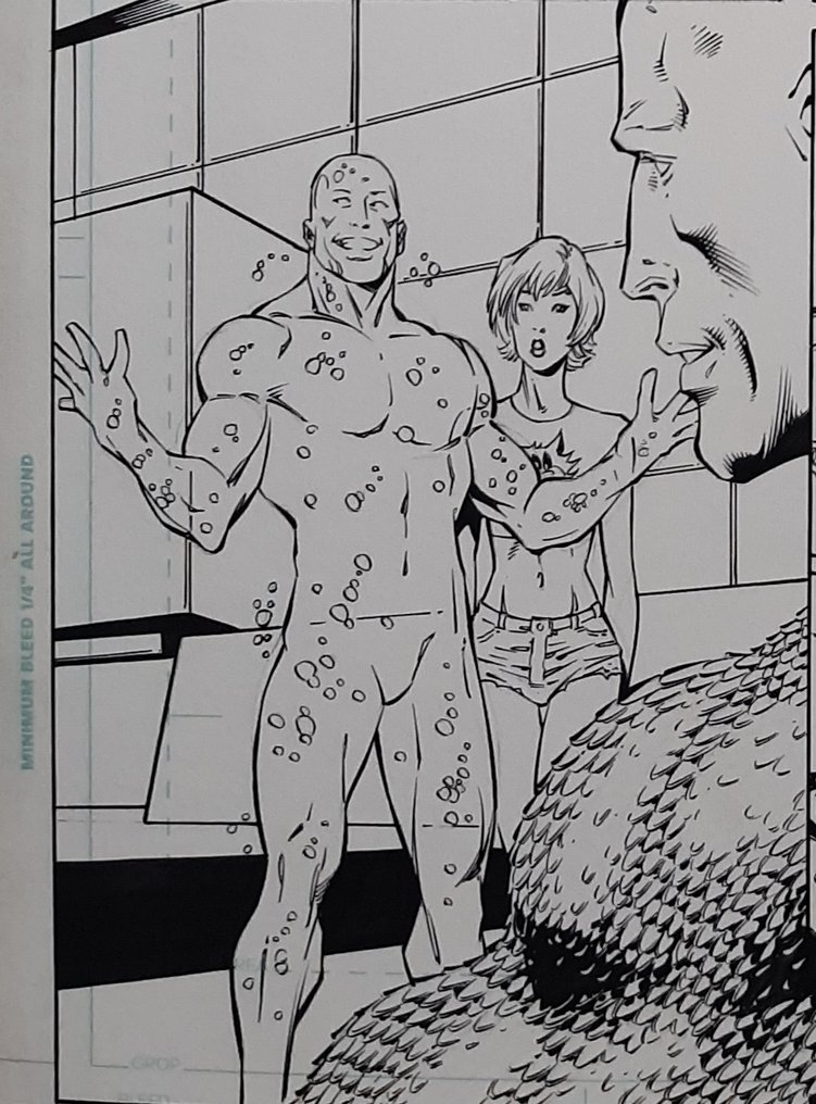 Tom Derenick - Kevin Conrad - 1 Original page - JLA - 2004 #4.3