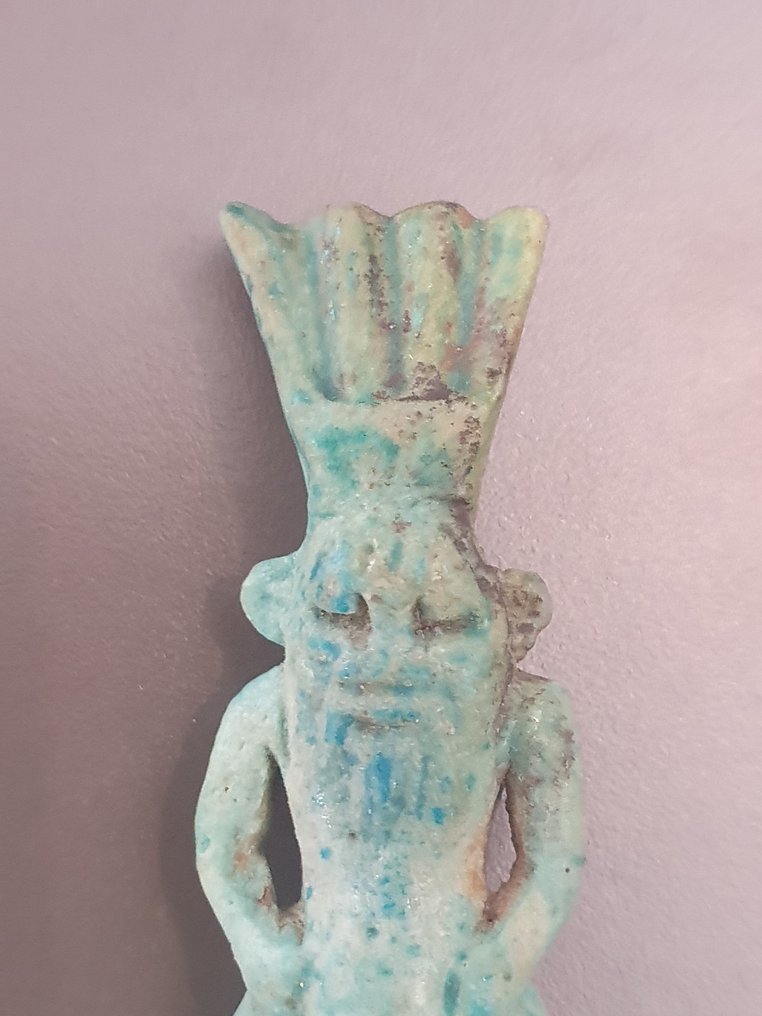 Egiptul Antic Faianță Amulet - 5.5 cm #3.2