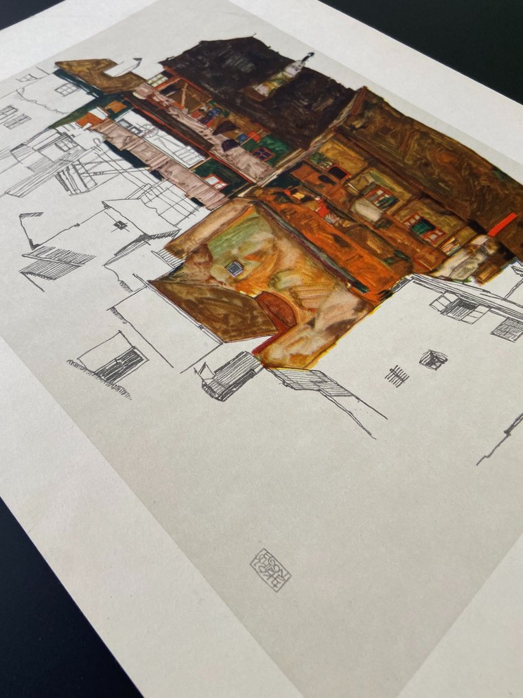 Egon Schiele (1890-1918), after - Alte Häuser in Krumau #3.2