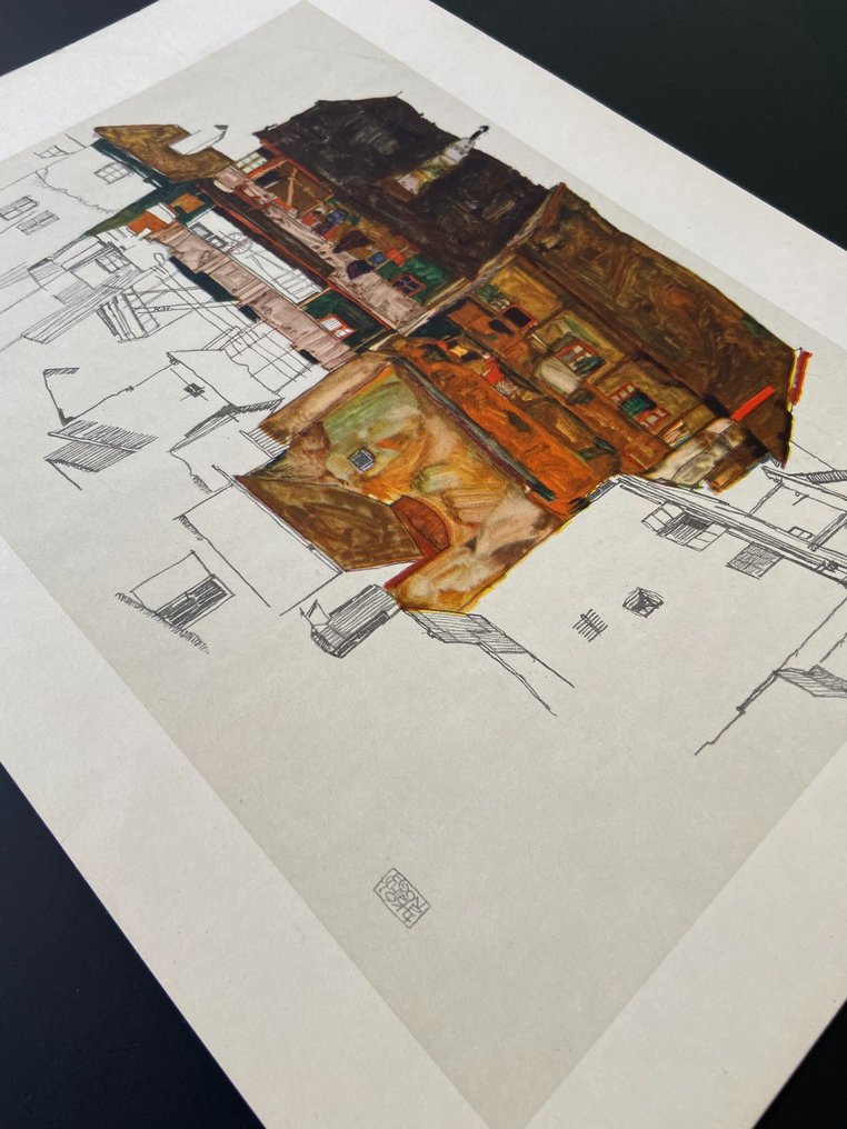 Egon Schiele (1890-1918), after - Alte Häuser in Krumau #1.0