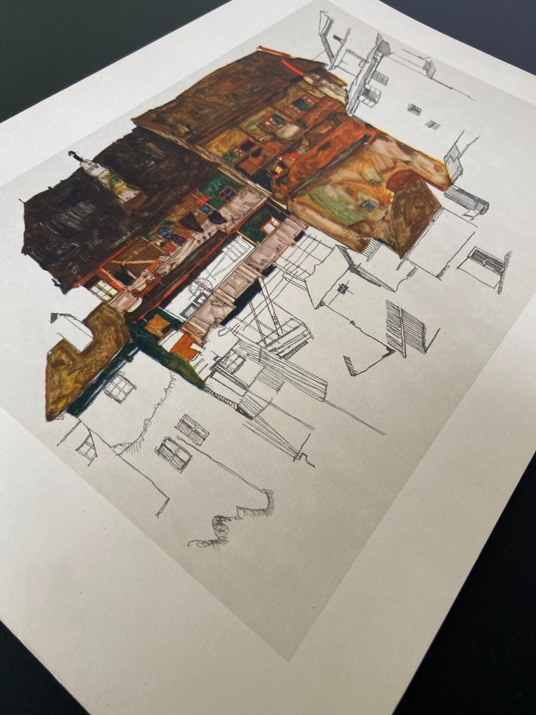 Egon Schiele (1890-1918), after - Alte Häuser in Krumau #4.3