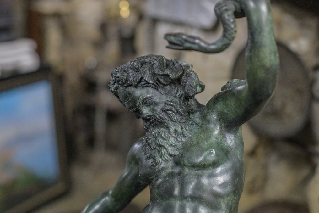 Skulptur, Silenus Pompeianus - 62 cm. - Bronze - Ende des 20. Jahrhunderts #2.1
