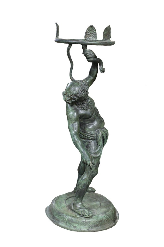 Skulptur, Silenus Pompeianus - 62 cm. - Bronze - Ende des 20. Jahrhunderts #3.1