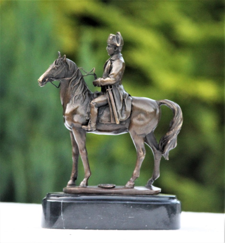 Φιγούρα - napoleon te paard - Πατιναρισμένος μπρούτζος #4.3