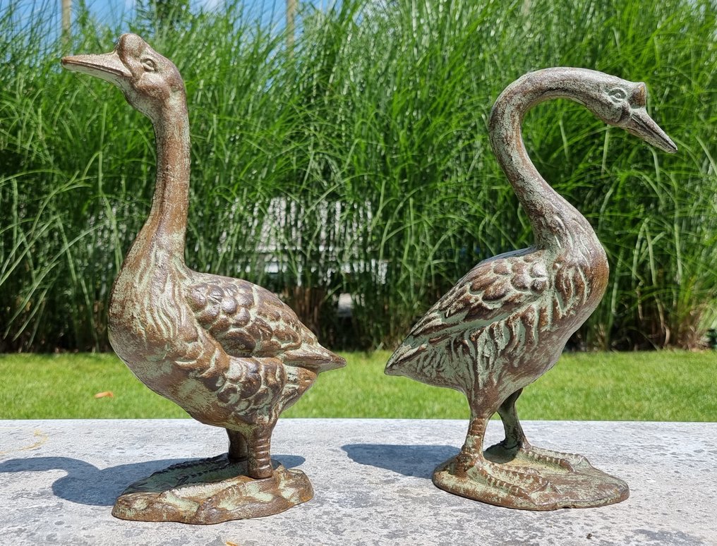 小塑像 - A pair of Geese - 鐵 #4.3