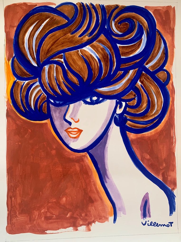 Bernard Villemot - Lithographie originale Contrex #1.0