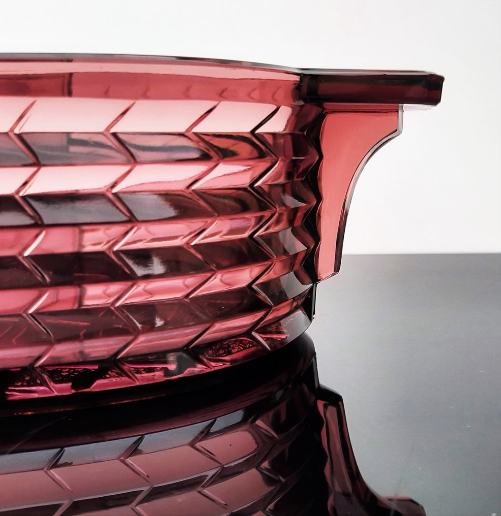 Val Saint Lambert - Charles Graffart en René Delvenne - Art Deco - Platter - Myriam - Glass #4.3