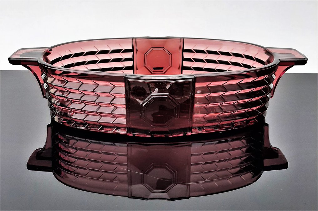 Val Saint Lambert - Charles Graffart en René Delvenne - Art Deco - Platter - Myriam - Glass #2.1