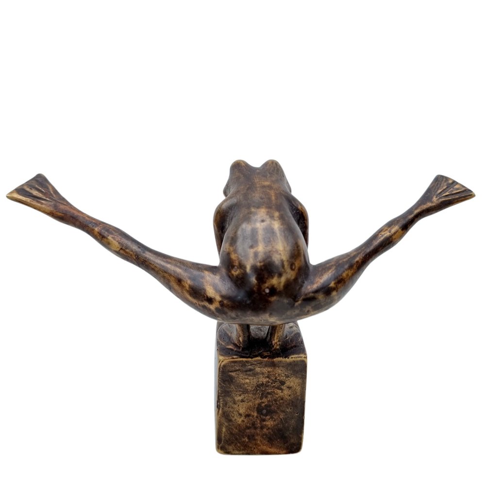 Figurine - Jumping frog - Bronze #3.2