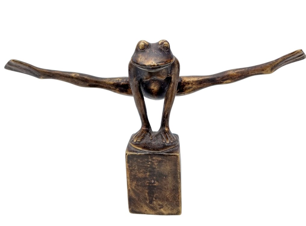 Statuetta - Jumping frog - Bronzo #1.0
