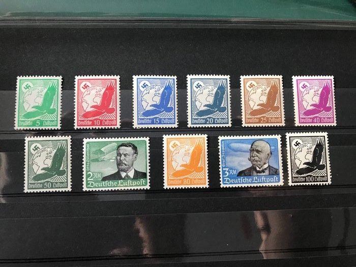 Γερμανική Αυτοκρατορία 1934 - Steenadelaar, Lilienthal και κόμης Zeppelin - Michel 529/539 #1.0