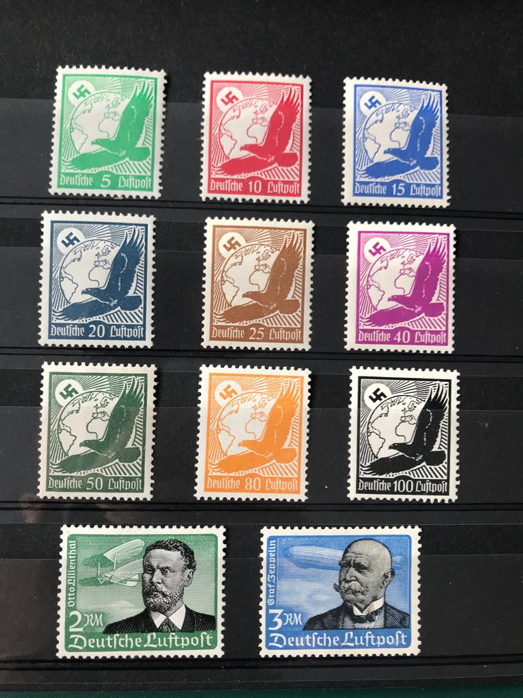 Γερμανική Αυτοκρατορία 1934 - Steenadelaar, Lilienthal και κόμης Zeppelin - Michel 529/539 #1.0