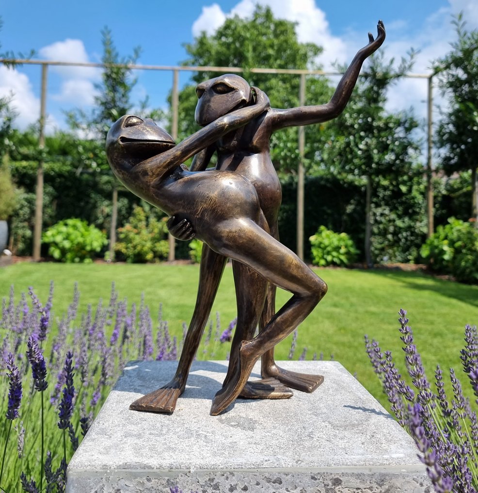雕塑, Dancing frogs - 50 cm - 黄铜色 #1.0