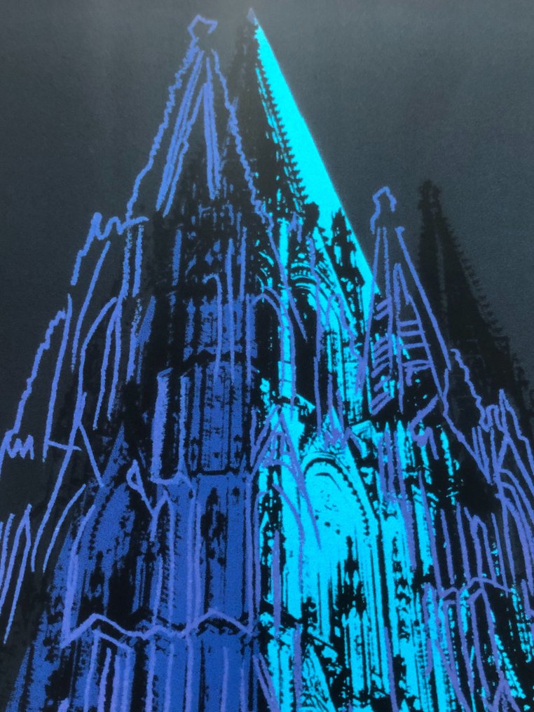 (after), Andy Warhol - Cologne Cathedral (Blue) - Offset lithography - TeNeues licensed print 1995 #2.1