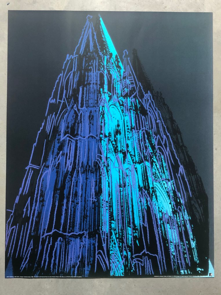 (after), Andy Warhol - Cologne Cathedral (Blue) - Offset lithography - TeNeues licensed print 1995 #1.0
