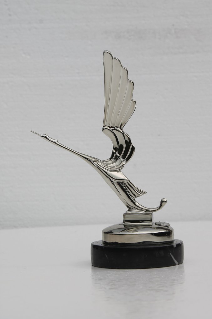Maskottchen - hood ornament in de stijl van het relatief onbekende merk Hispano-Suiza - Bronze versilbert #1.0