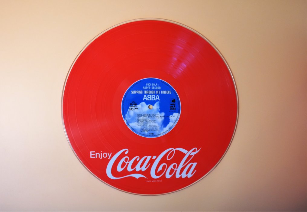 ABBA - Slipping Through My Fingers / Complete "Sold Out" Coca Cola Promo-LP / Only Japanese Pressing - LP - 180 gram, Bildskiva, Färgad vinyl, Första stereopressning, Japanskt tryck, Promopressning - 1981 #3.1