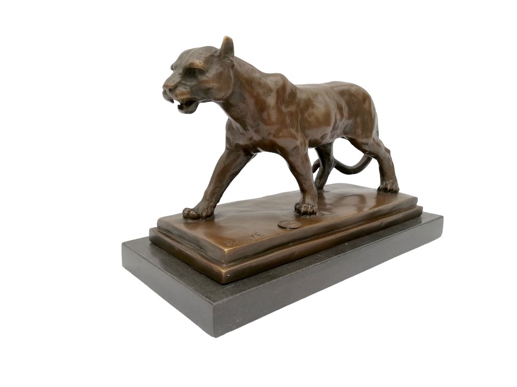 Αγαλματίδιο - Lioness - Μπρούντζος, Μάρμαρο #2.1