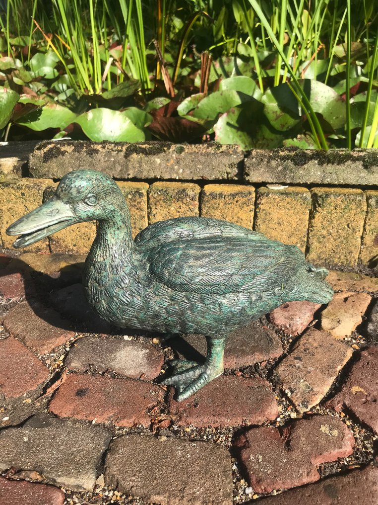 户外雕塑, standind duck - 30 cm - 黄铜色 #1.0
