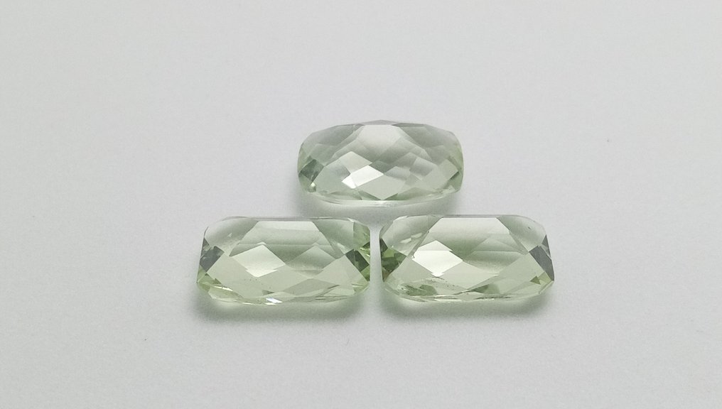3 pcs Vert Améthyste - 14.42 ct - Instituto Gemólogico Español (IGE) #4.3