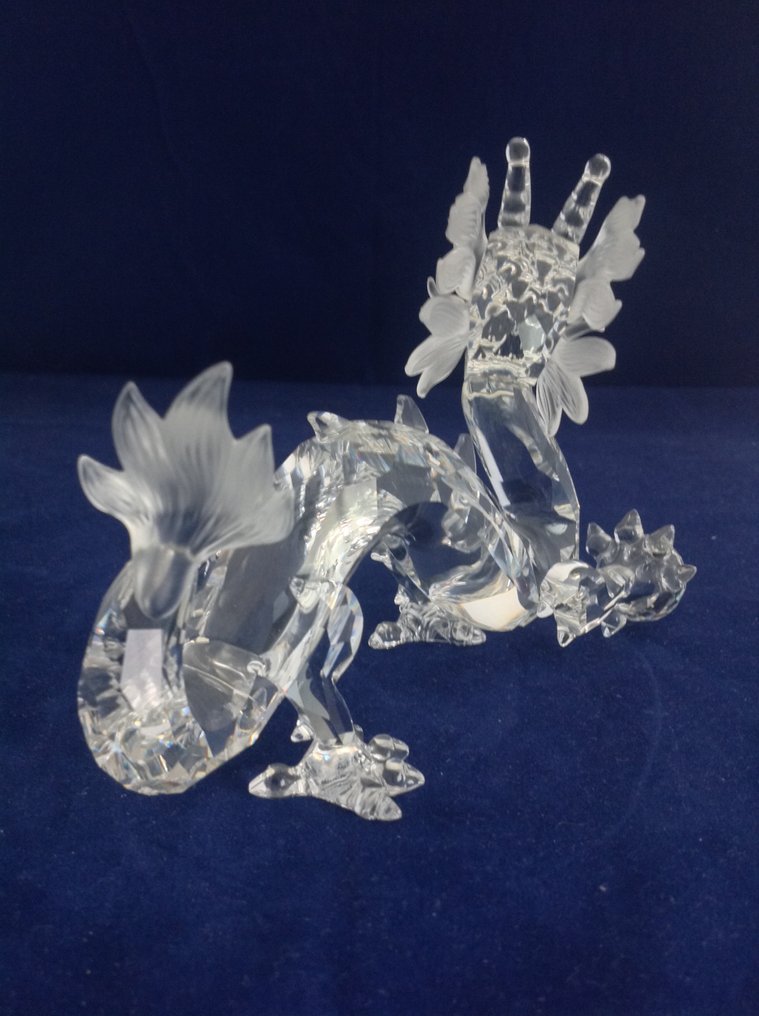 Swarovski - Gabriele Stamey - Statuetta, Jaarstuk 1997 - Draak - 208398 - met doos - 100 mm - Cristallo - 1997 #3.2