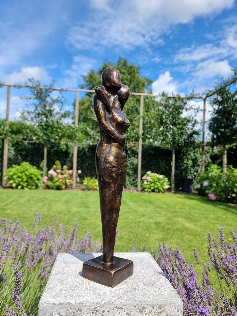 Αγαλματίδιο, An embracing couple - 46 cm - Μπρούντζος #1.0