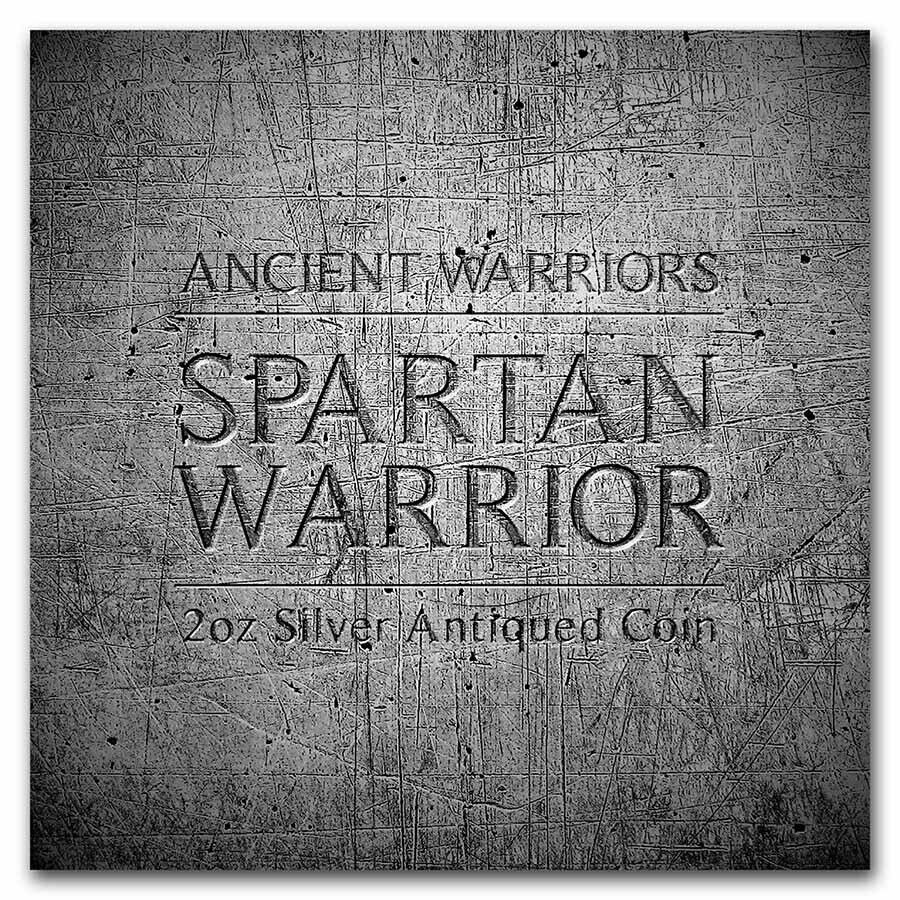 Fiji. 2 Dollars 2021 Ancient Warriors - Spartan Warrior Mask Shaped, 2 Oz (.999) #3.2