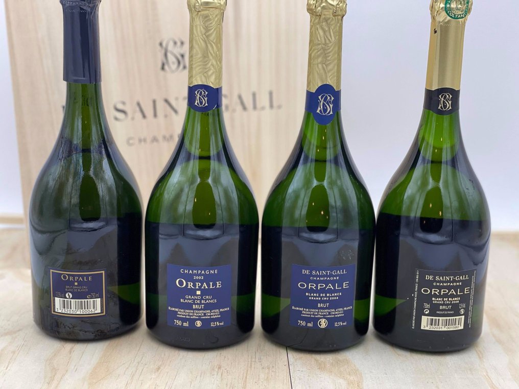 De Saint-Gall, Orpale, Blanc de Blancs: 1998 & 2002 & 2004 & 2008 - Σαμπάνια Grand Cru - 4 Bottles (0.75L) #3.2