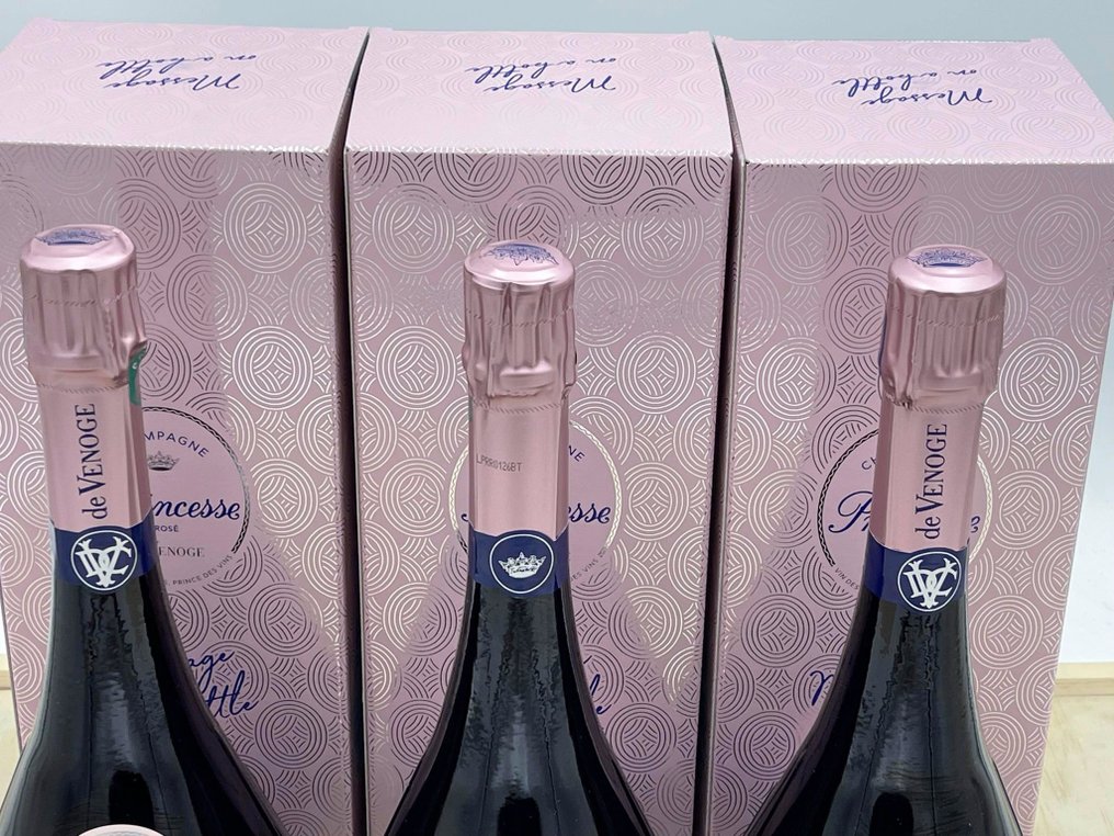 De Venoge, "Cuvée Princesse" Brut - Σαμπάνια Rosé - 3 Bottles (0.75L) #3.2