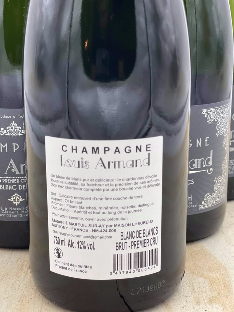 Louis Armand, Brut - Champagne Premier Cru, Blanc de Blancs - 6 Pullot (0.7 L) #2.1