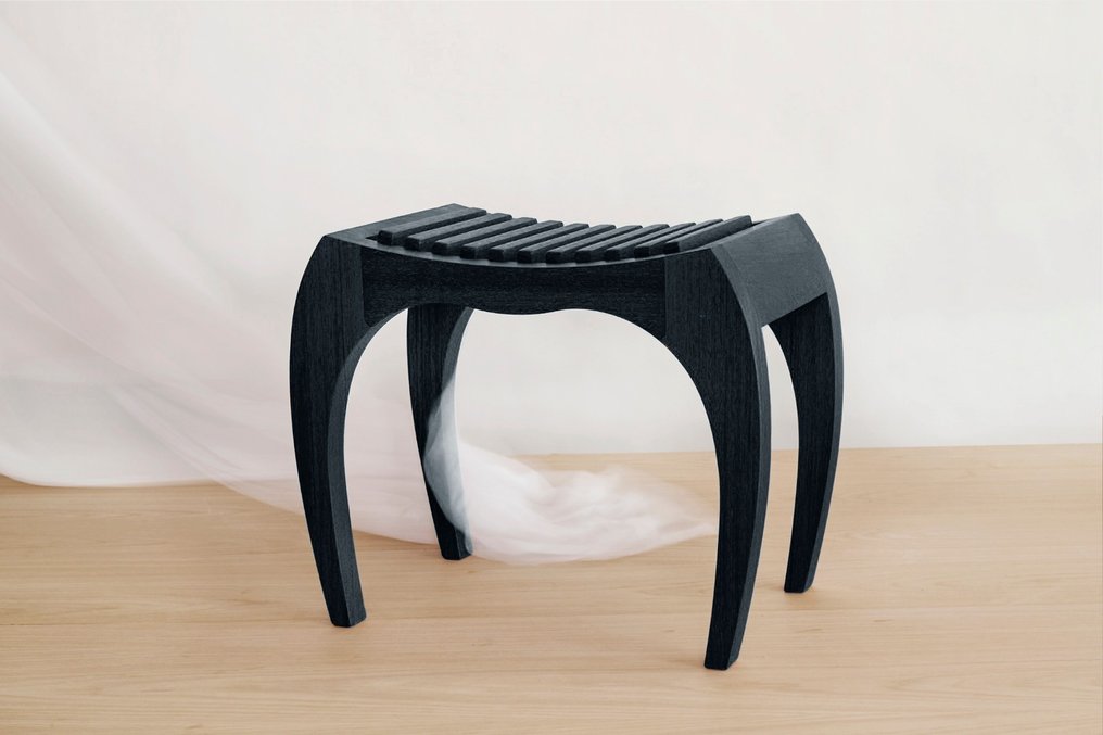 Jean Baptiste van den Heede - Tabouret - COURS - iroko #1.0