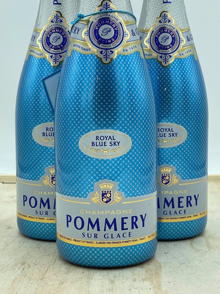Pommery, Sur Glace Royal Blue Sky - Σαμπάνια - 3 Bottles (0.75L) #1.0