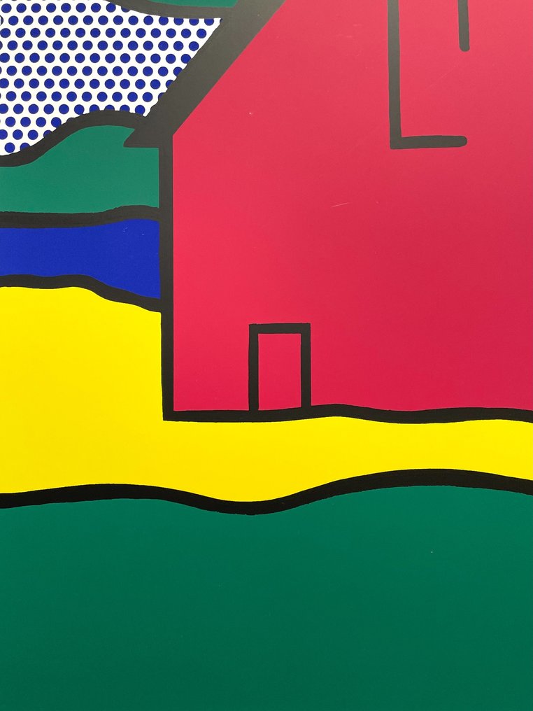 Roy Lichtenstein, (after) - Red Barn II - Silkscreen - Achenbach licensed print ** ORIGINAL POSTER 1989 ** #4.3