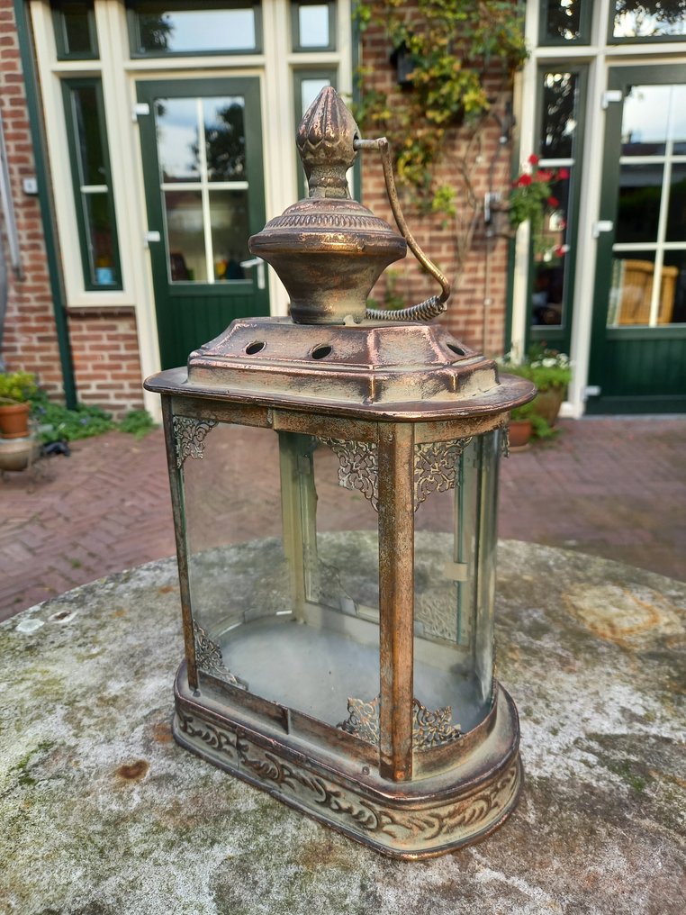 Lámpás - Gyertyalámpás - 34 cm - Üveg, Fém #3.2