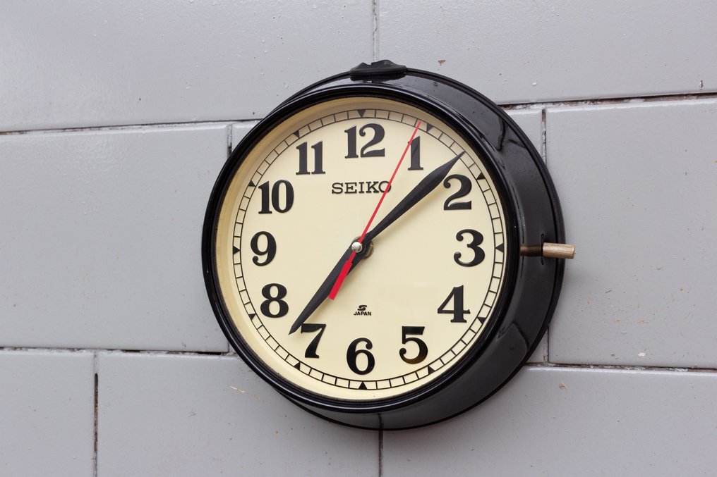 Ρολόι τοίχου - Seikosha CO. LTD Seiko -   Χάλυβας, Βακελίτης, Πλαστικό, Γυαλί - 1980-1990 #1.0