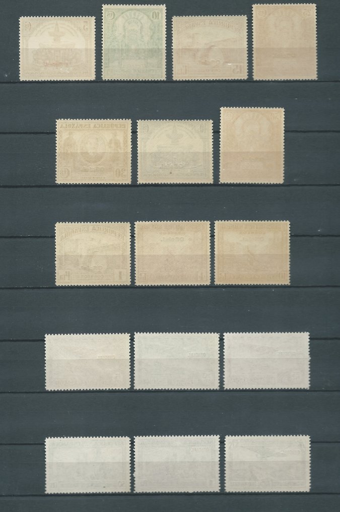 Spanien 1931 - Panamericanas officiell - post- och flygserie - Edifil 620/29 + 630/35 #1.0