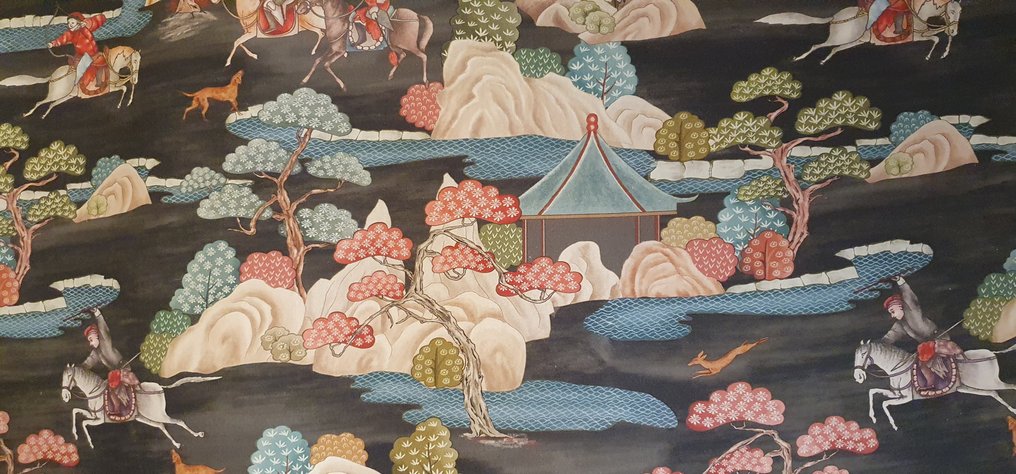 Rar stoff "Le CHAVALIER" -300x280cm- Jim Thompson-stil- Artmaison Kunstnerisk Design - Tekstil - 300 cm - 280 cm #3.2