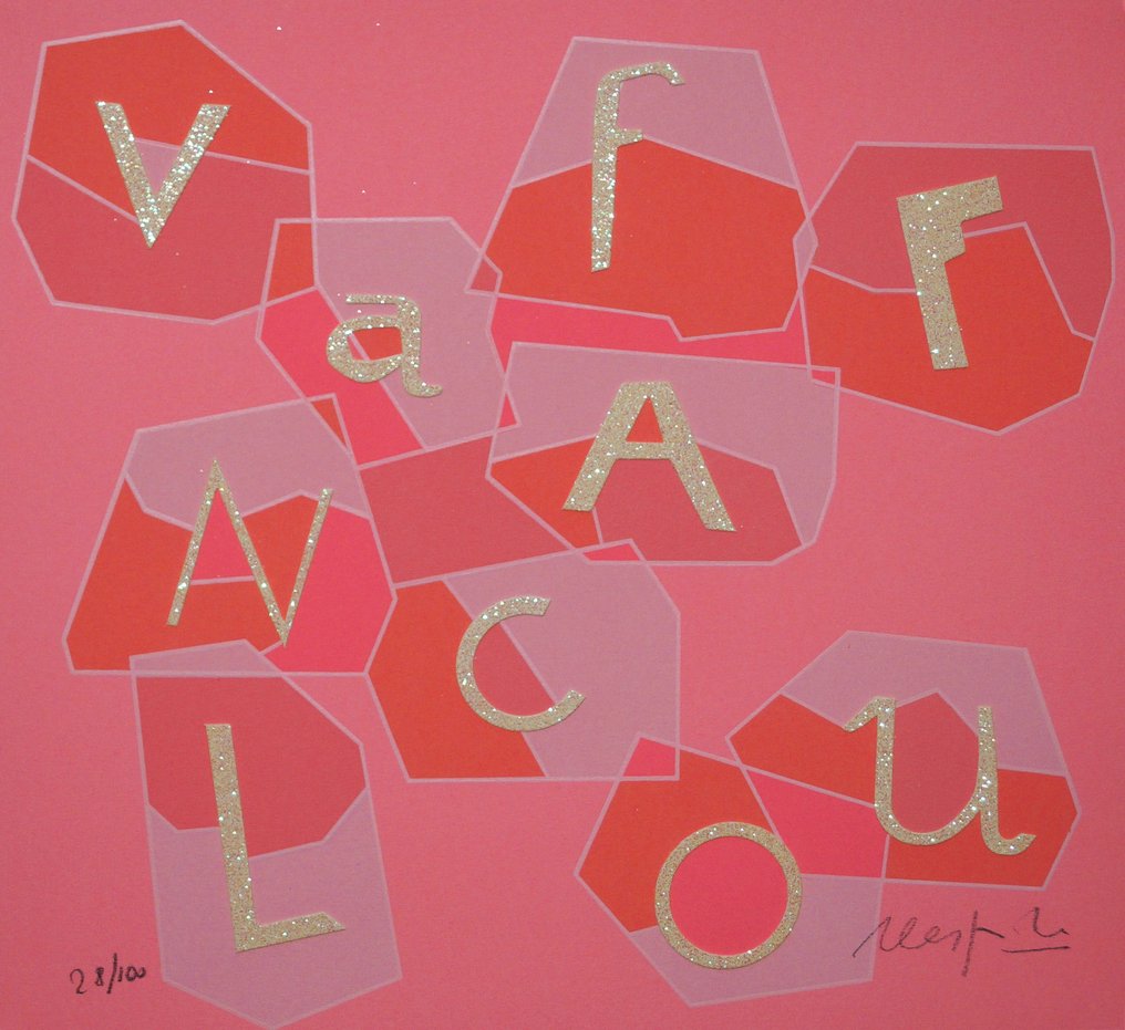 Ugo Nespolo (1941) - Vaffanculo rosa #1.0