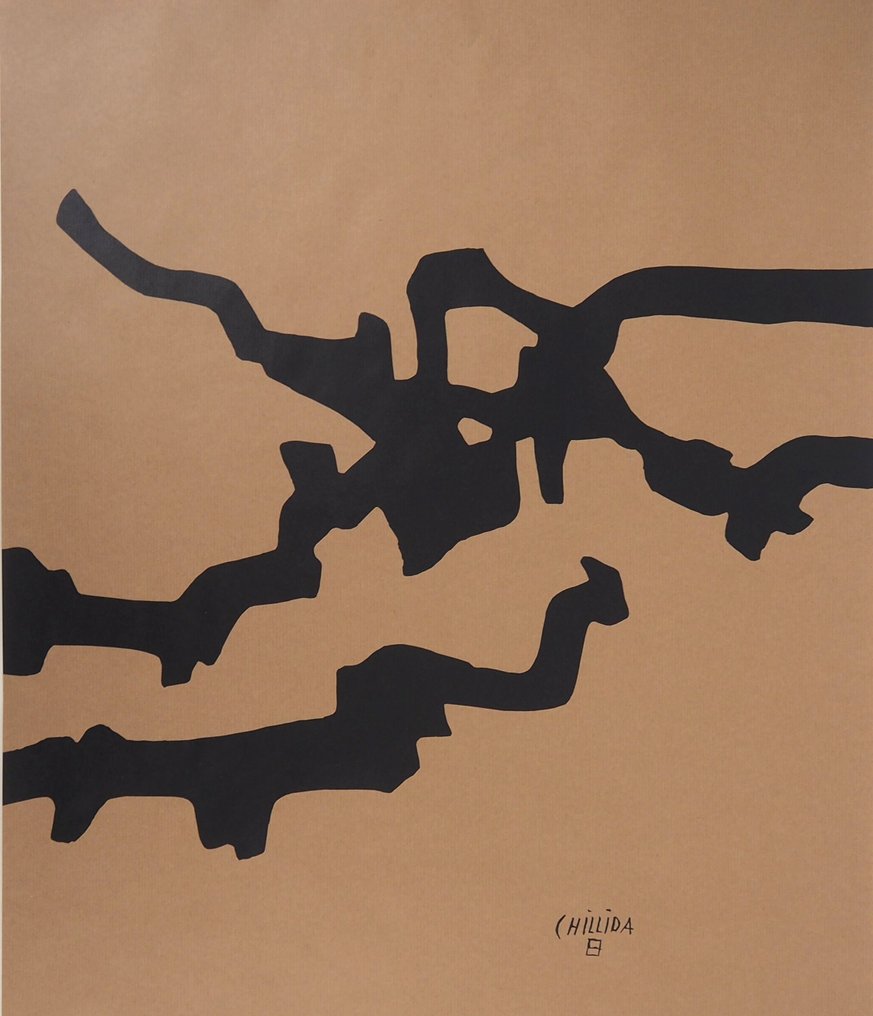 Eduardo Chillida (1924-2002) - Abstraction noire #4.3