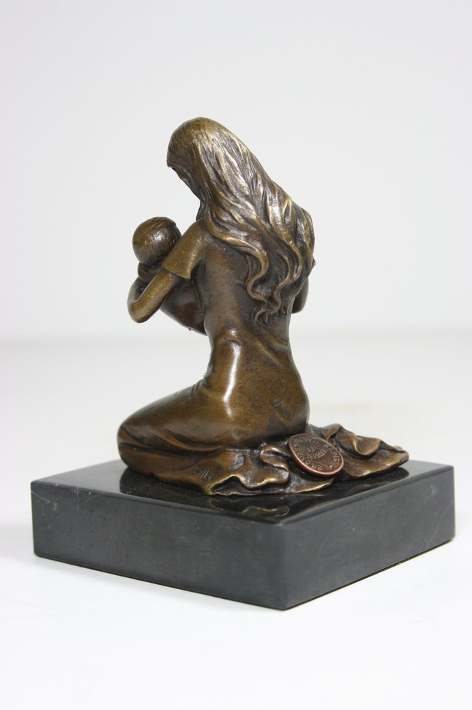 Milo (1910-1978) - Sculpture, "Mother and Child" - 11.5 cm - Patinated bronze #3.2