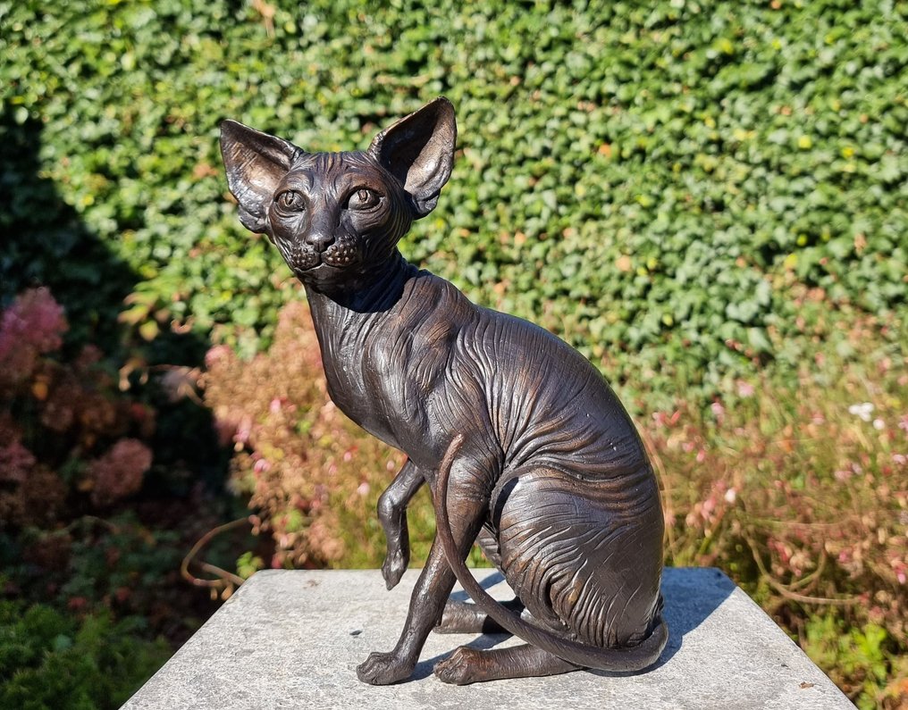 Skulptur, Nude cat - 22 cm - Brons #2.1