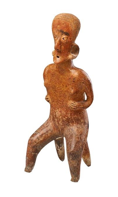 墨西哥西海岸納亞里特州 Terracotta 女性圖。西元 200 - 600 年。 56 公分高。TL 測試。擁有西班牙出口許可證。 #1.2