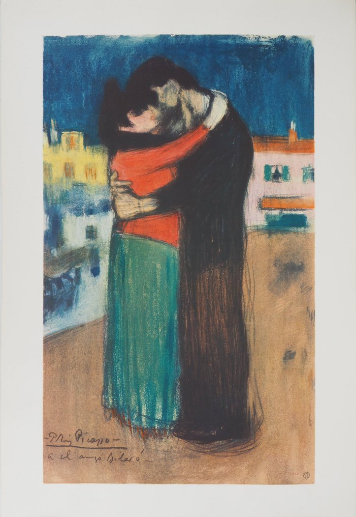 Pablo Picasso (1881-1973) - Hommage à Toulouse-Lautrec : Couple amoureux #1.0