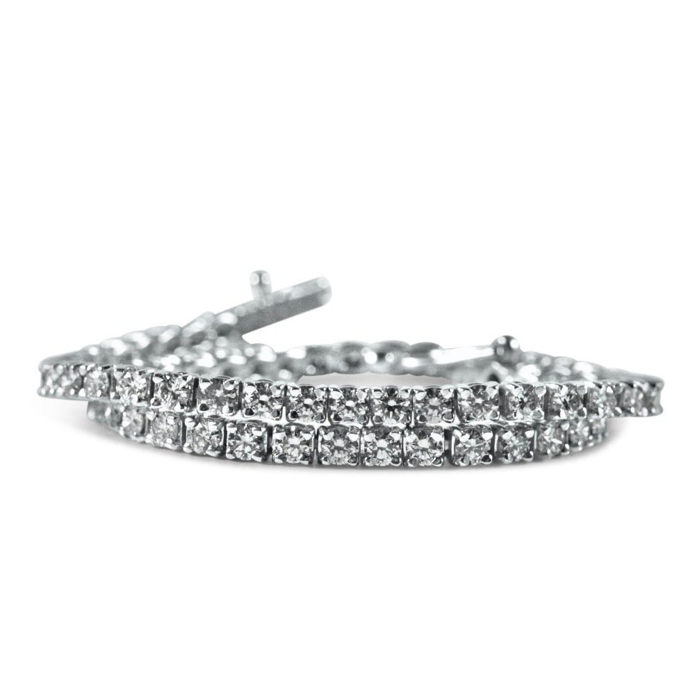 沒有保留價 - 手鈪 - 14 克拉 白金 - 3.35ct. tw. 鉆石 (天然) - F-H COLOR VS2-I1 #1.0