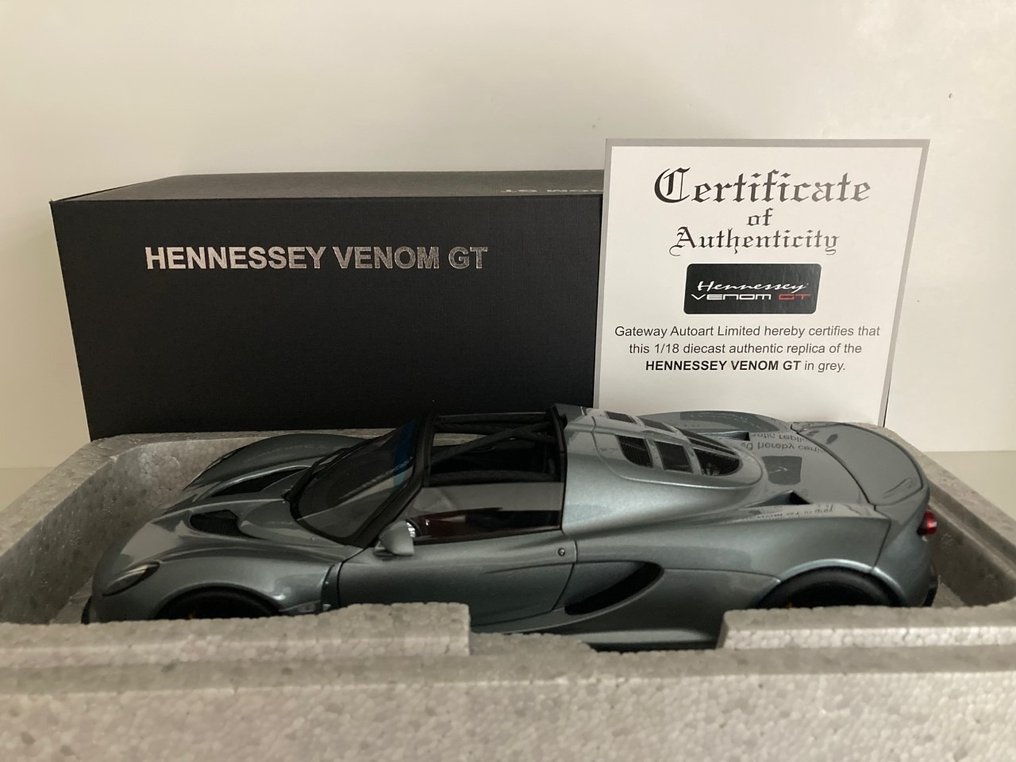 Autoart 1:18 - 模型運動車 - Hennessey Venom GT Spyder - 灰色金属质感 #2.1