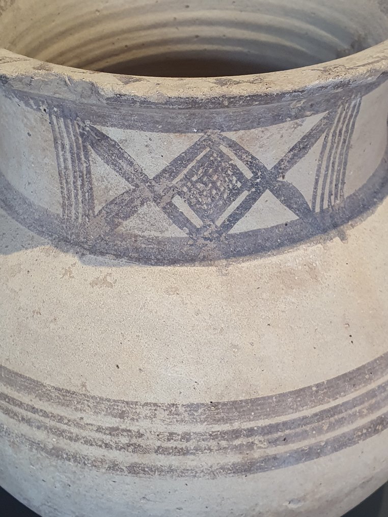 Cypriotisk Keramik Amphora 700 - 600 BC Med TL Test. EX-BONHAMS - 36×32×32 cm - (1) #1.2