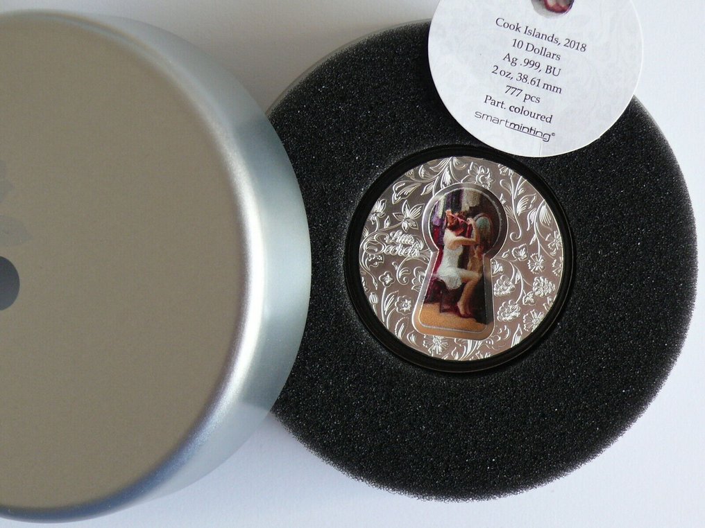 Îles Cook. 10 Dollars 2018 Little Secrets, 2 Oz (.999) #1.0